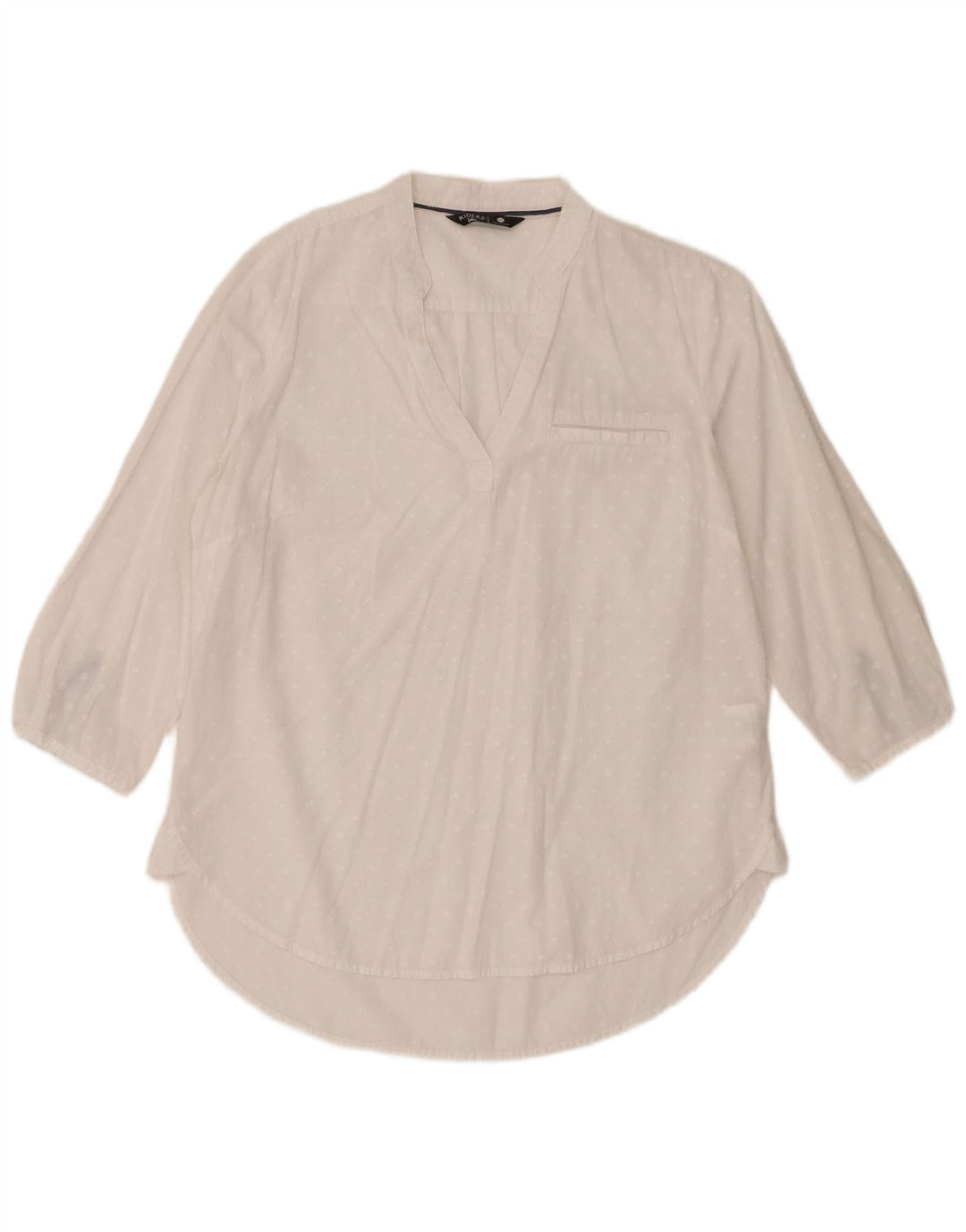Camicetta Lee Riders da donna con maniche a 3/4, UK 14, cotone bianco medio