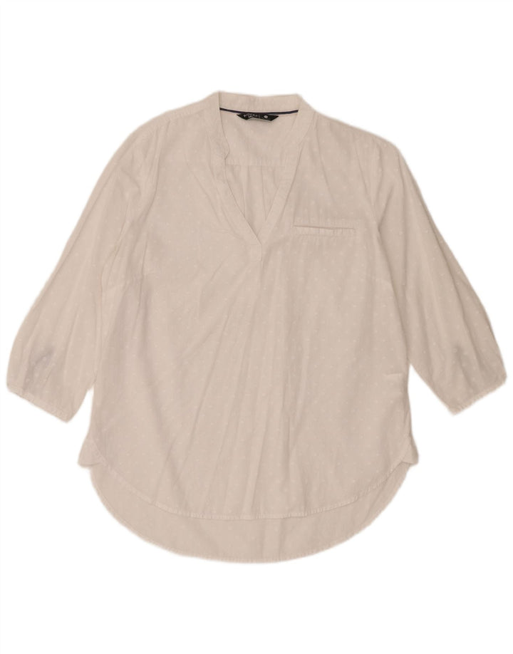 Camicetta Lee Riders da donna con maniche a 3/4, UK 14, cotone bianco medio