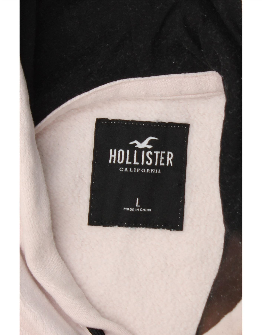 Maglione con cappuccio grafico da uomo HOLLISTER grande in cotone color block bianco
