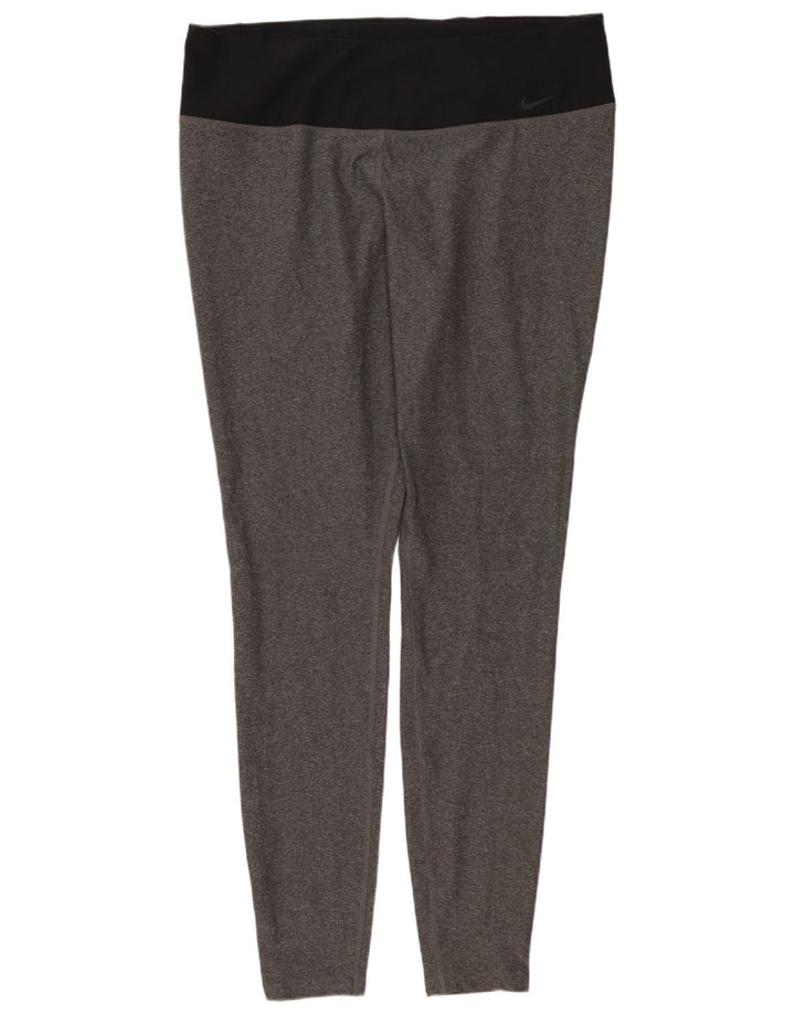 Leggings Dri Fit da donna NIKE UK 18 XL poliestere grigio