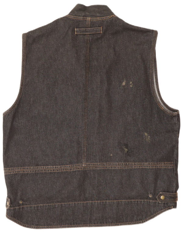 Gilet uomo denim VINTAGE IT 52 XL Cotone Grigio