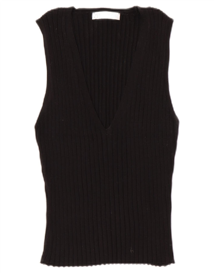 Canotta canotta da donna Zara UK 14 grande nera