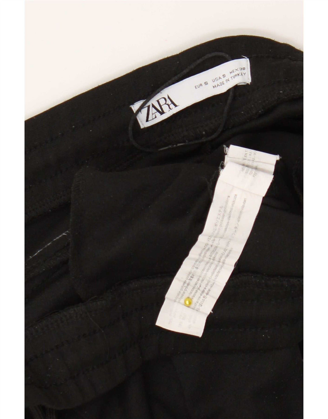 Pantaloni da tuta corti da uomo Zara da jogging piccoli in poliestere nero