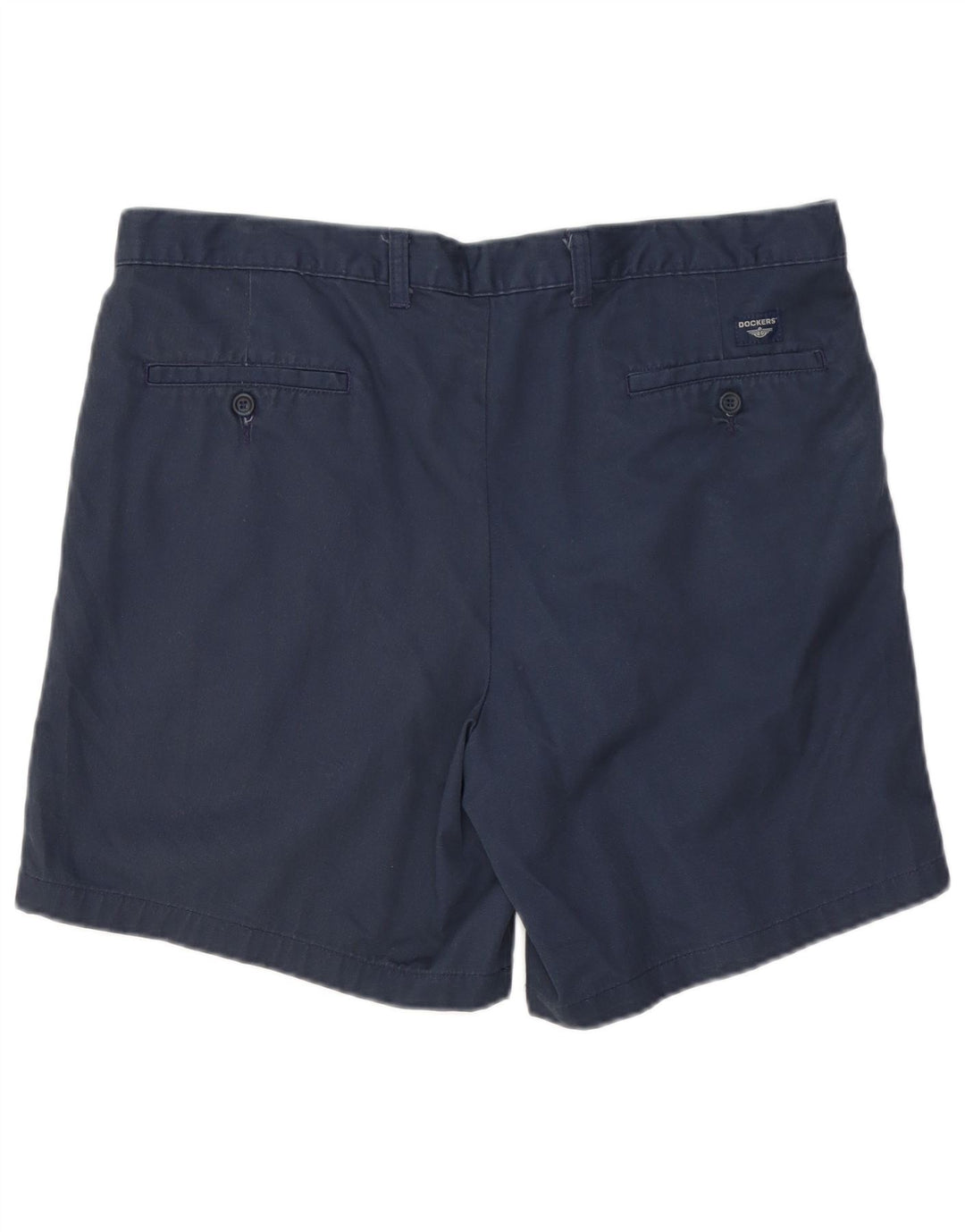 DOCKERS Pantaloncini chino con pegging da uomo W38 XL cotone blu navy