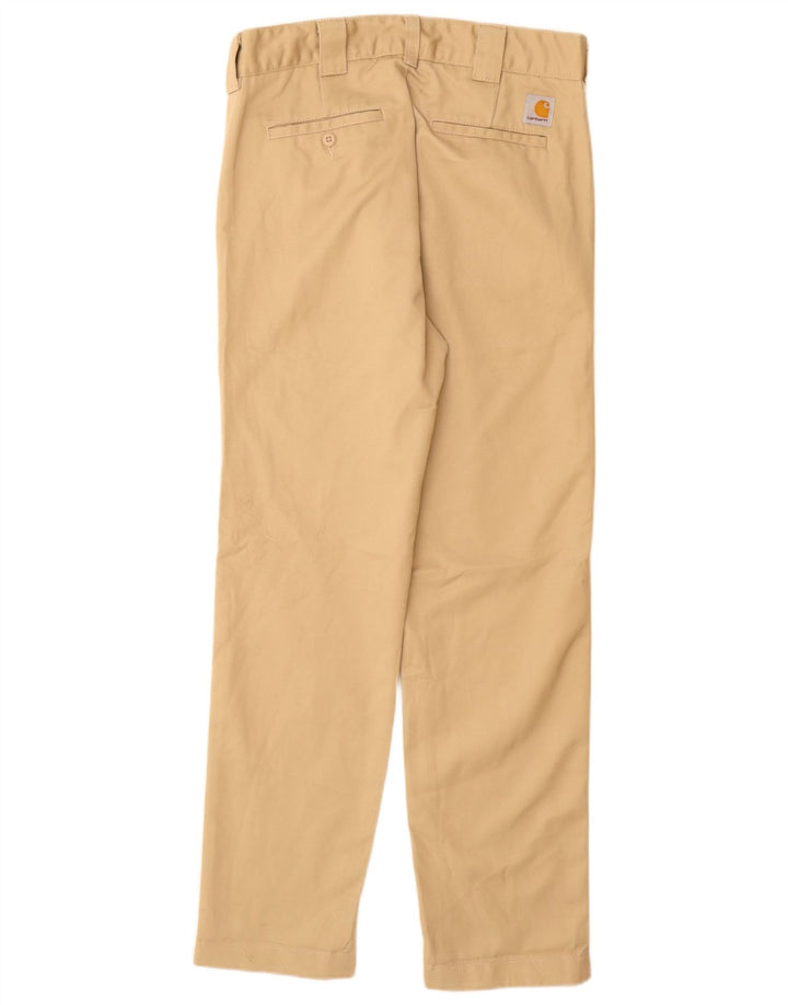 Pantaloni chino slim da uomo CARHARTT W28 L30 poliestere beige
