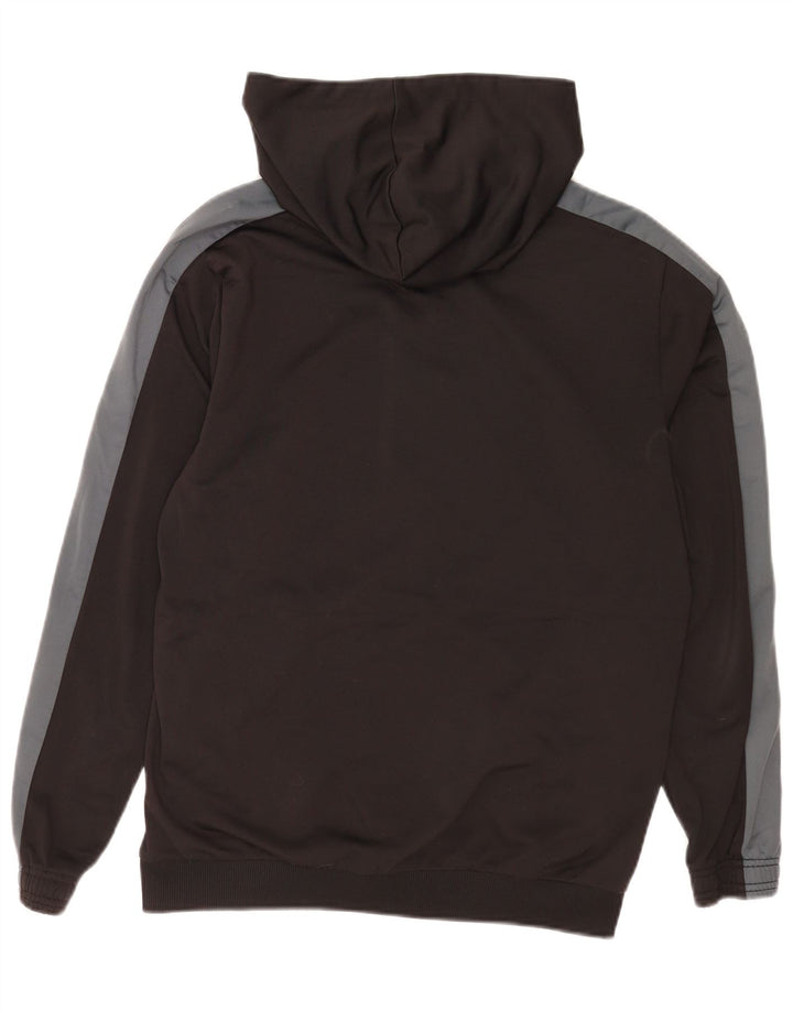 Felpa con cappuccio e zip da uomo Puma, media, nera, in poliestere color block, sportiva