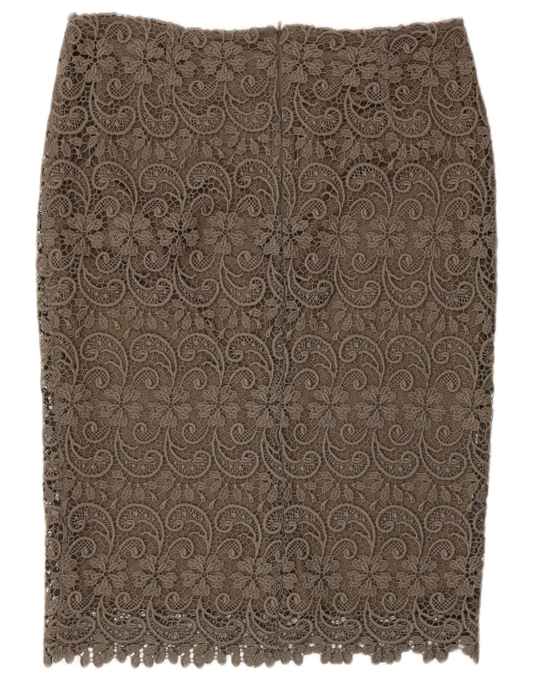 Gonna dritta autografa da donna Marks & Spencer UK 12 media W30 kaki