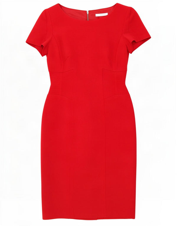 Abito tubino da donna Marks & Spencer UK 8 piccolo poliestere rosso