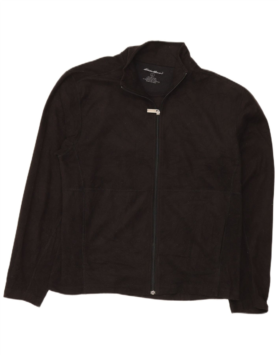 Giacca in pile da uomo Eddie Bauer UK 40 grande poliestere nero