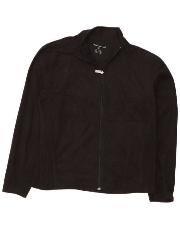 Giacca in pile da uomo Eddie Bauer UK 40 grande poliestere nero