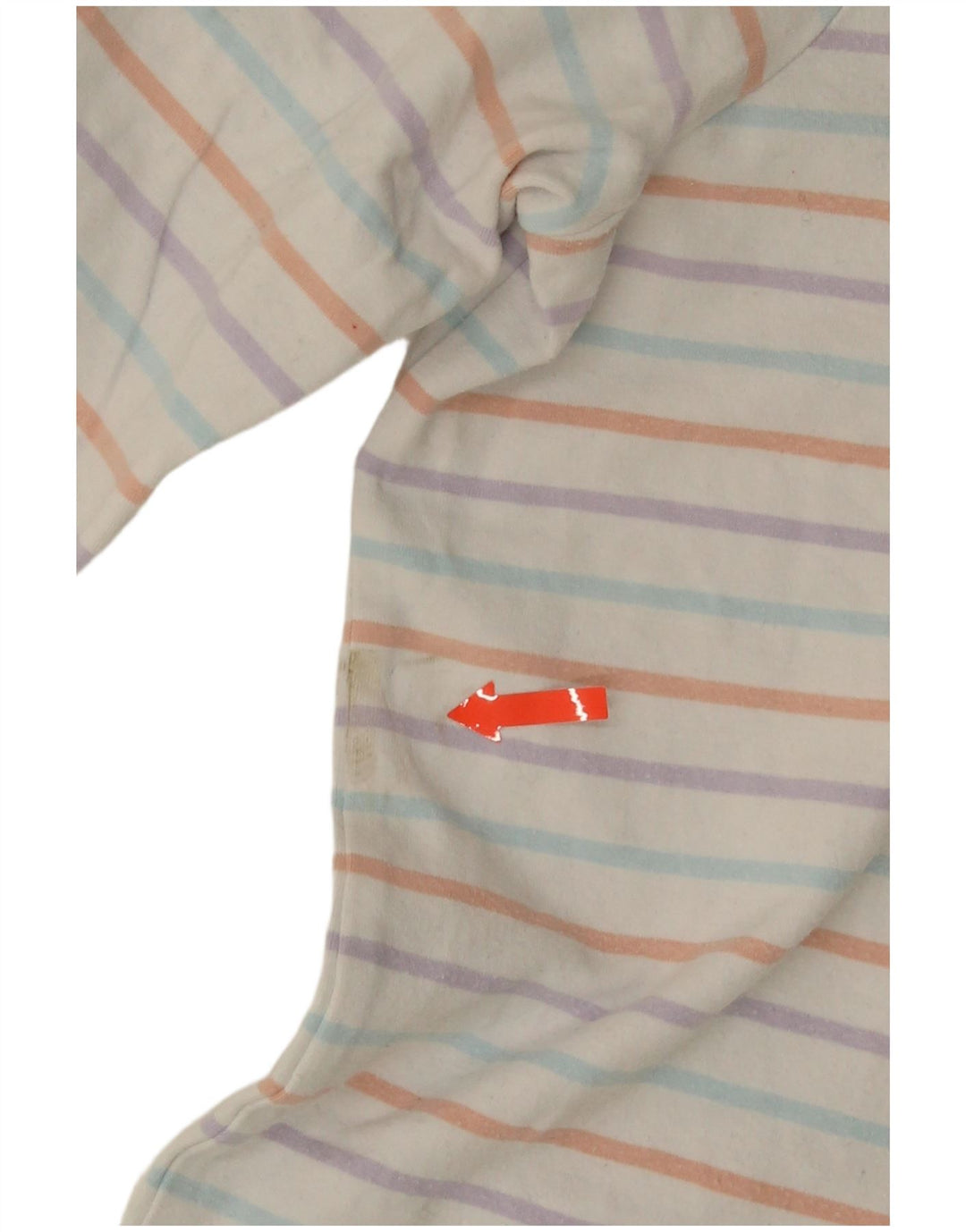 Fat Face Top da donna a maniche lunghe UK 14 Cotone a righe multicolore medio
