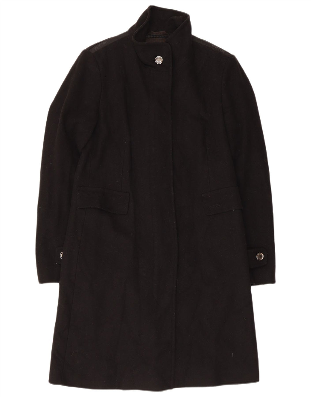 Cappotto Geox Donna Respira UK 10 Small Nero Lana