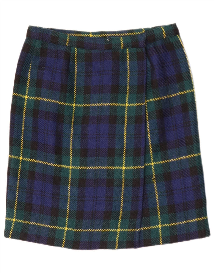 Gonna a portafoglio vintage da donna W26 piccolo motivo a quadri multicolore