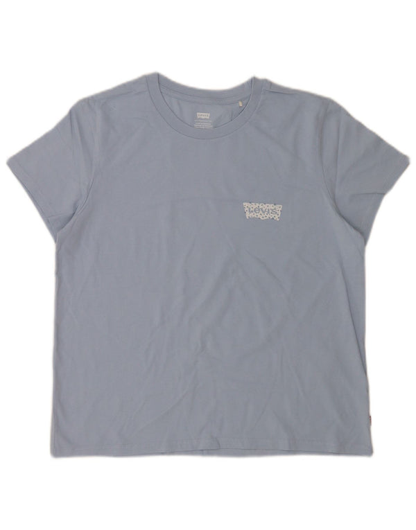 T-shirt da donna Levi's Top UK 16 grande cotone blu