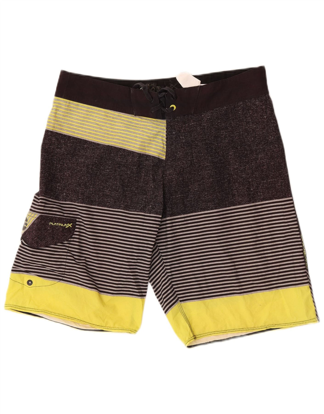 Pantaloncini da bagno da uomo Billabong grandi in poliestere a righe grigie