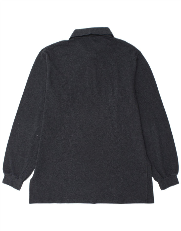 Polo da uomo a maniche lunghe Lacoste taglia 4 in cotone grigio medio