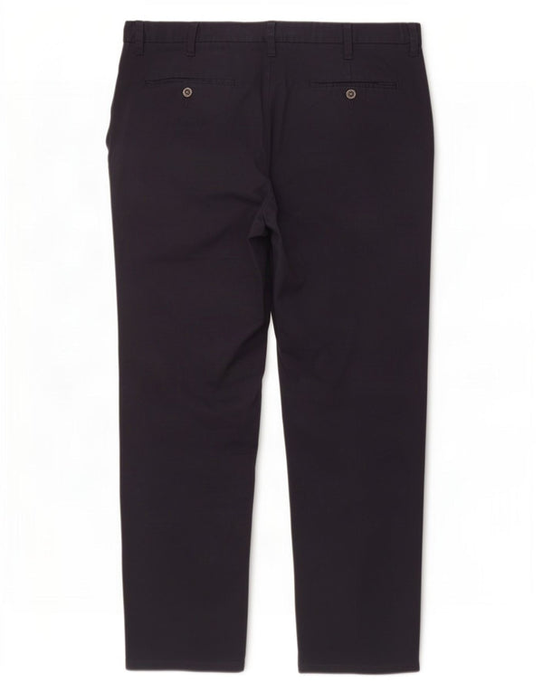 Pantaloni casual da uomo Marks & Spencer vestibilità regolare W38 L29 cotone blu navy