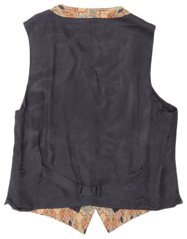 Gilet da uomo Liberty grande cotone floreale beige
