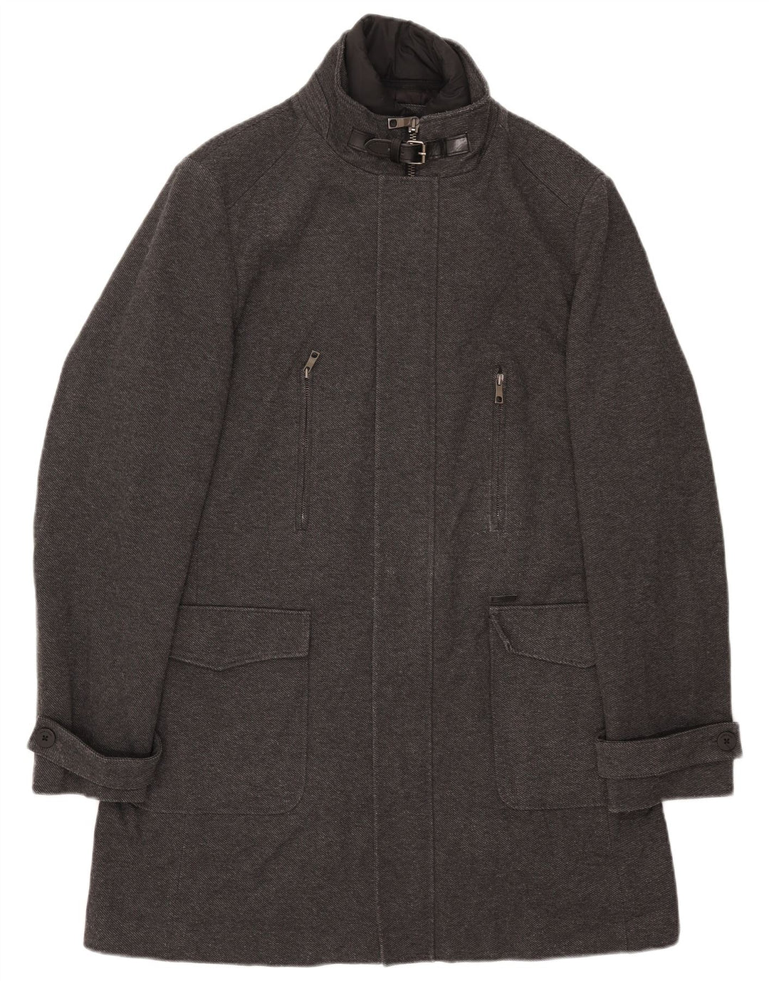 Soprabito da uomo ZARA UK 42 XL poliestere grigio