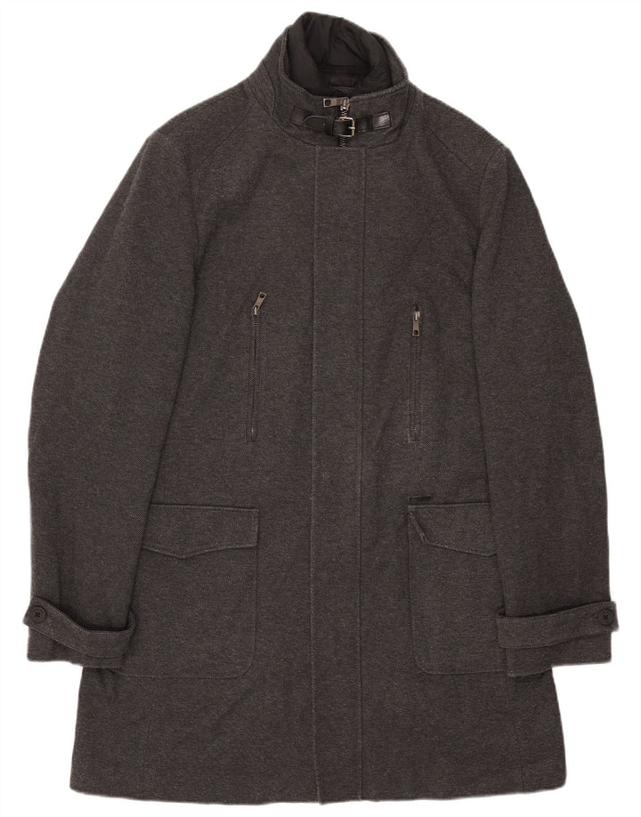 Soprabito da uomo ZARA UK 42 XL poliestere grigio