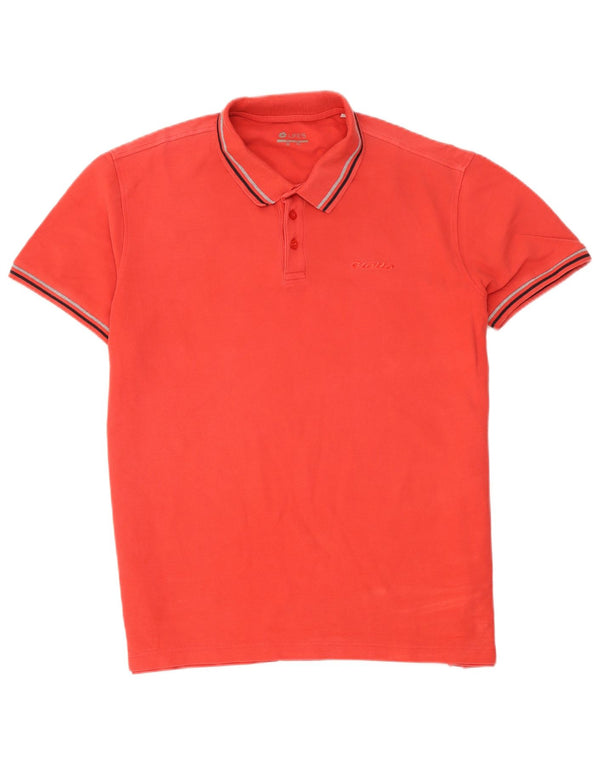 Polo da uomo Lotto Life 3XL in cotone a righe rosse