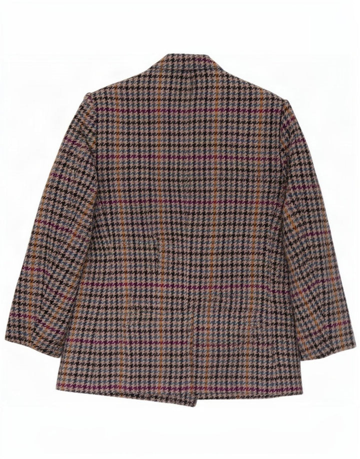Giacca blazer doppiopetto vintage da uomo UK 38 pied de poule grigio medio