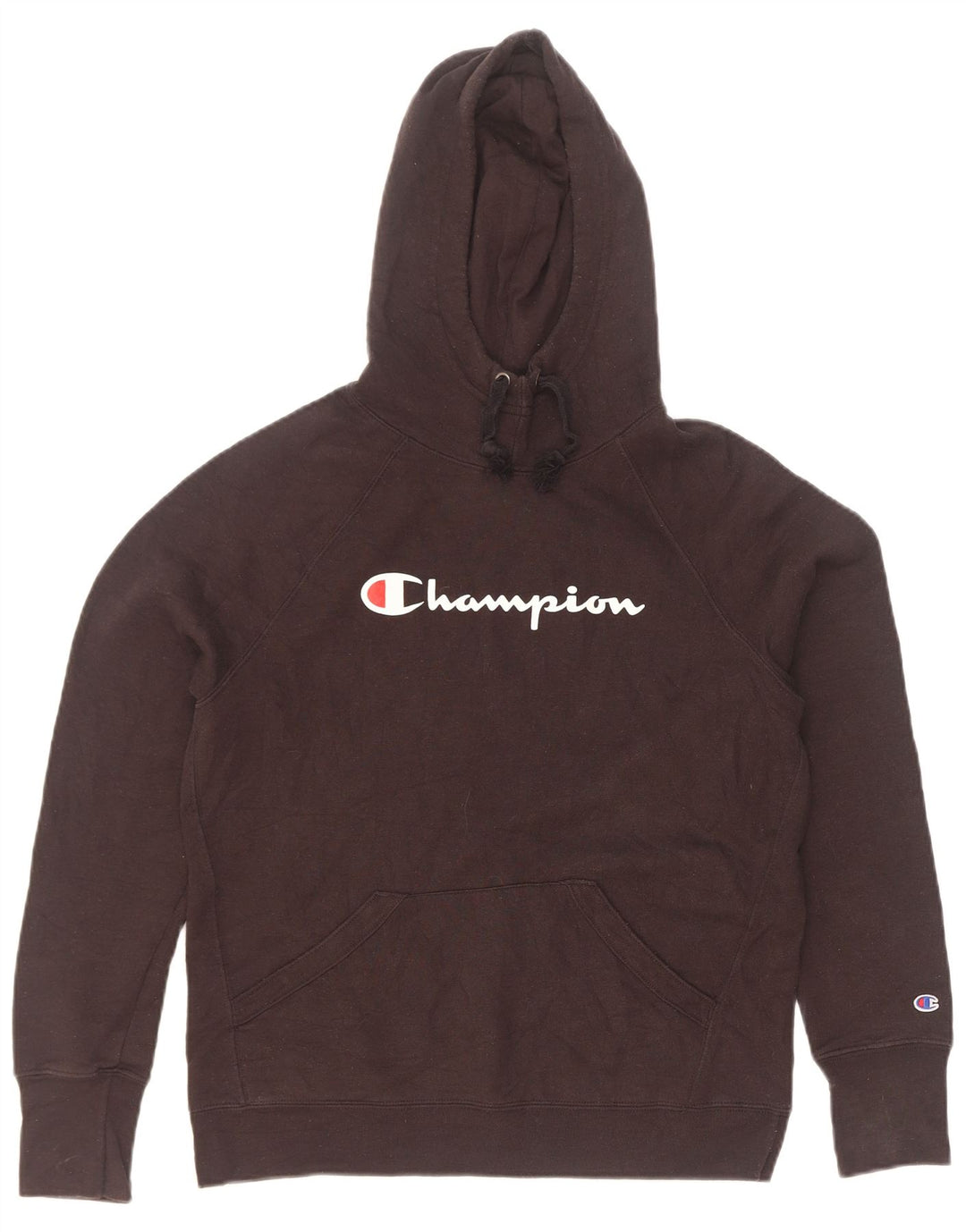 Felpa con cappuccio grafica da uomo Champion XS poliestere nero