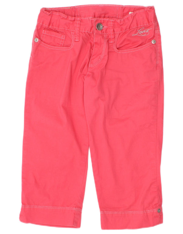 Pantaloni Capri dritti per ragazze Levi's 7-8 anni W22 L14 Rosa