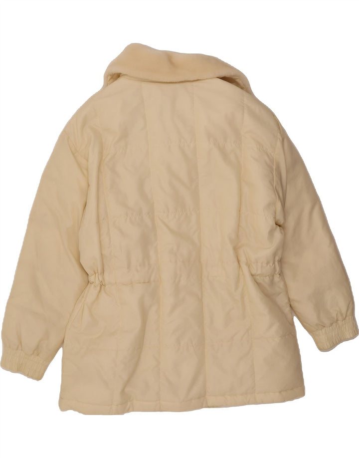 YESSICA Womens Padded Coat UK 18 XL Off White Nylon Vintage Yessica and Second-Hand Yessica from Messina Hembry 