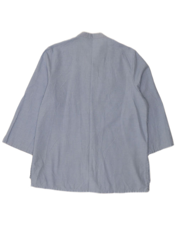 Camicetta da donna con maniche a 3/4 Marks & Spencer UK 12 Poliestere blu medio