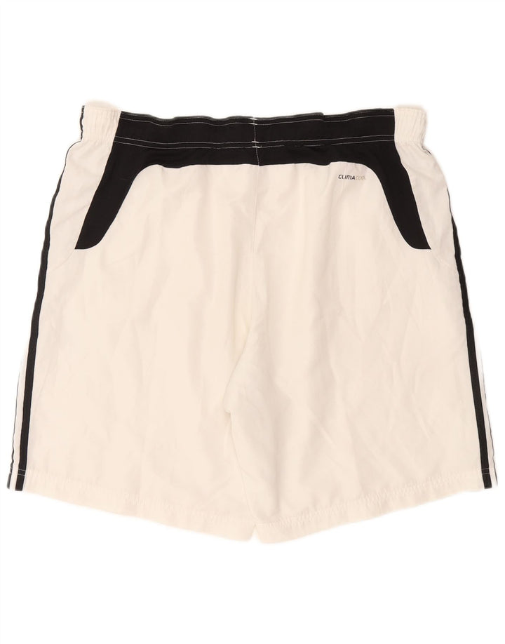 Pantaloncini da bagno Adidas Climacool da uomo, grandi, in poliestere color block bianco