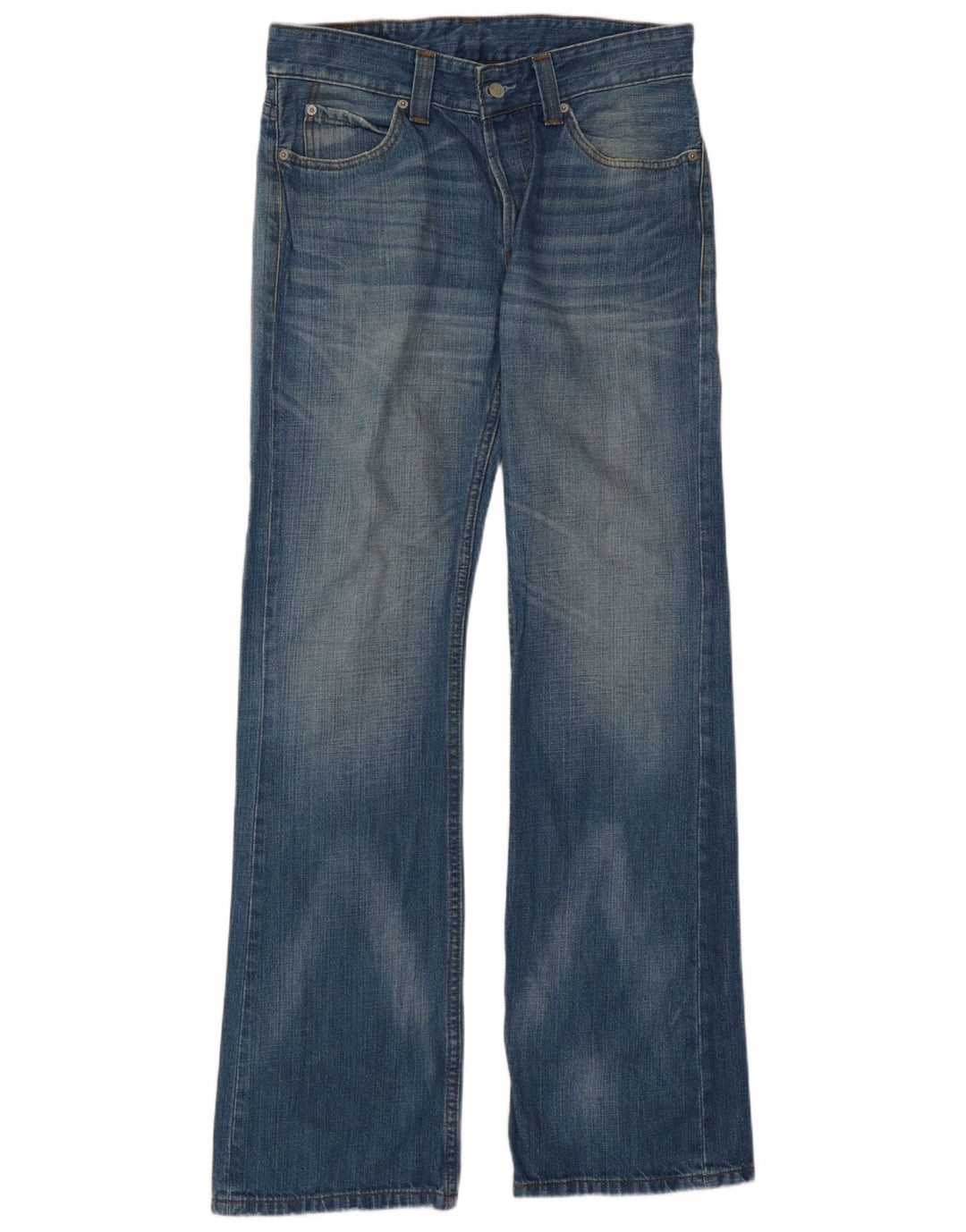 Levi's Uomo 514 Jeans Bootcut W32 L34 Cotone Blu