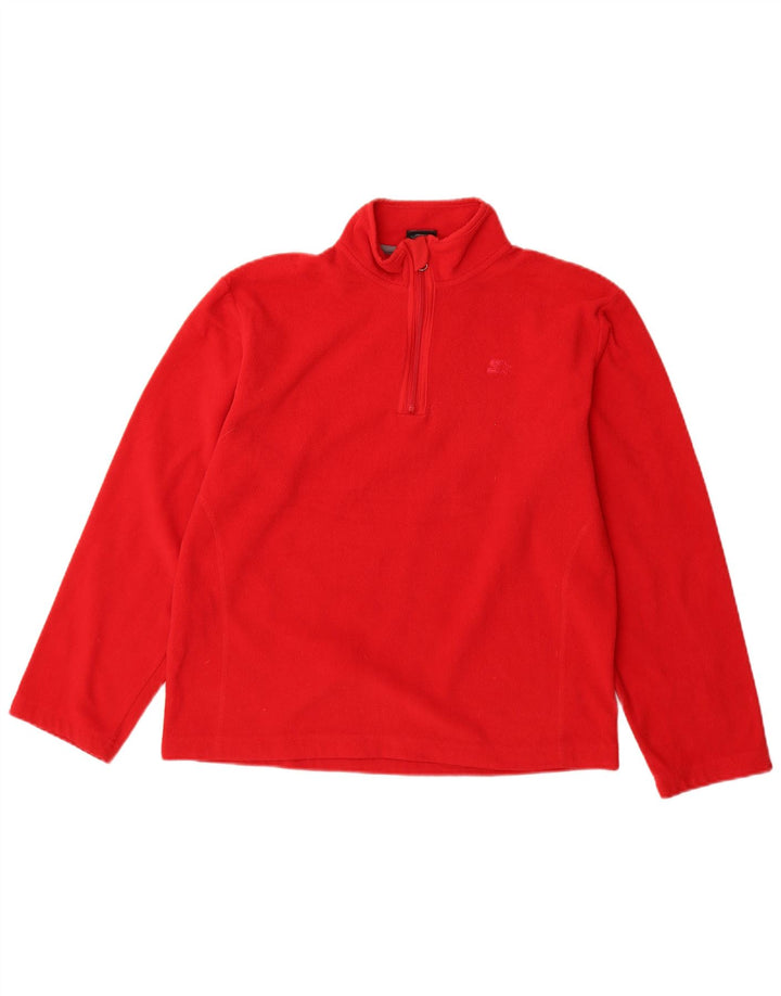 Maglione in pile STARTER da ragazzo con zip e collo 15-16 anni 2XL Rosso Poliestere