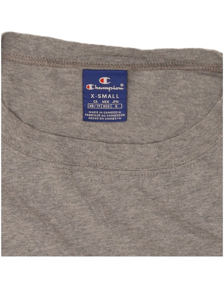 CHAMPION Felpa oversize con grafica corta da donna UK 6 XS Grigio