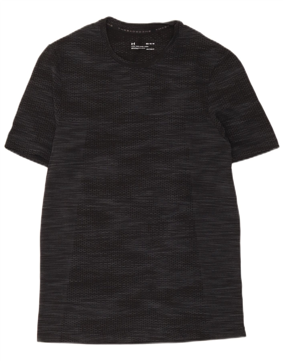 Maglietta Under Armour da uomo Heat Gear Top medio nero screziato