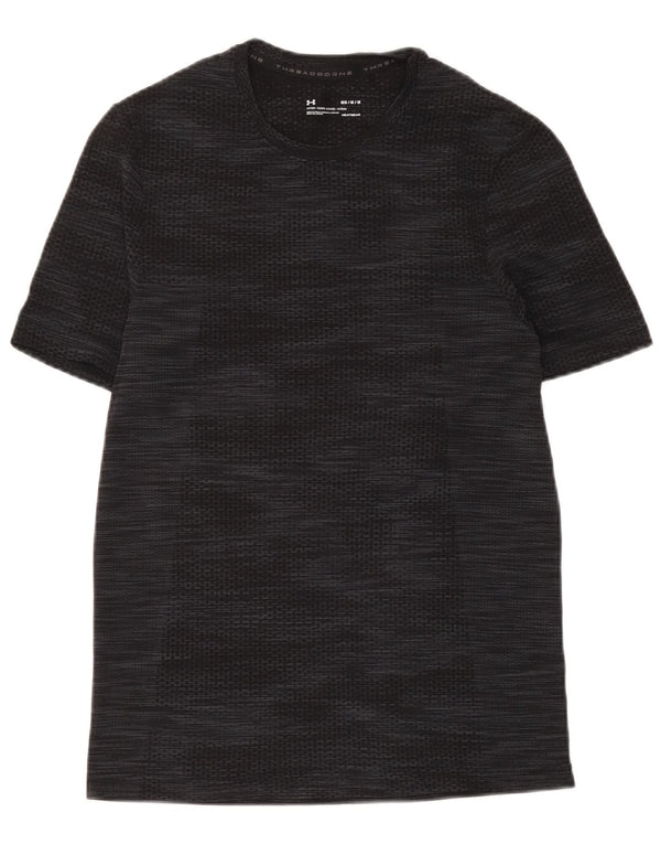 Maglietta Under Armour da uomo Heat Gear Top medio nero screziato