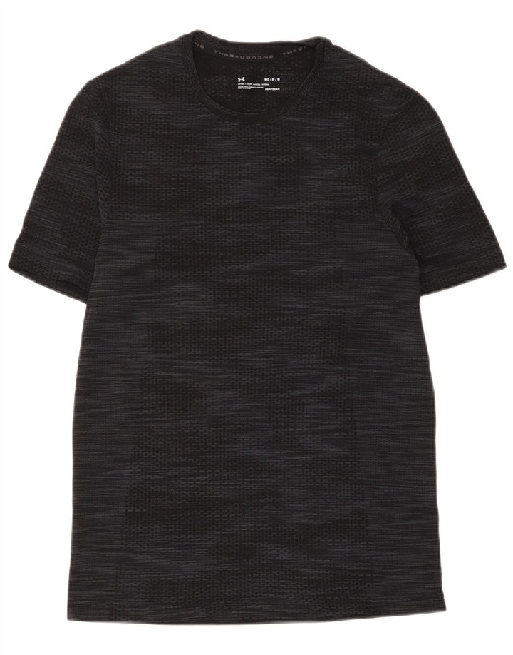Maglietta Under Armour da uomo Heat Gear Top medio nero screziato