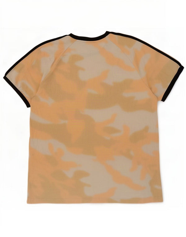 T-shirt da uomo Adidas Top 2XL cotone mimetico arancione