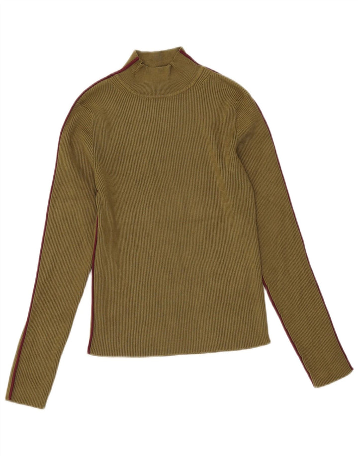 Top Zara da donna a maniche lunghe UK 14 Large in viscosa kaki