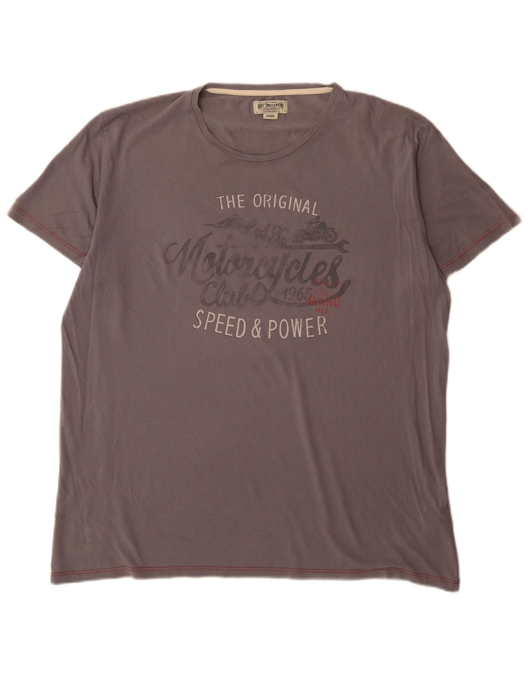 T-shirt grafica da uomo Marlboro Classics Top 2XL cotone grigio