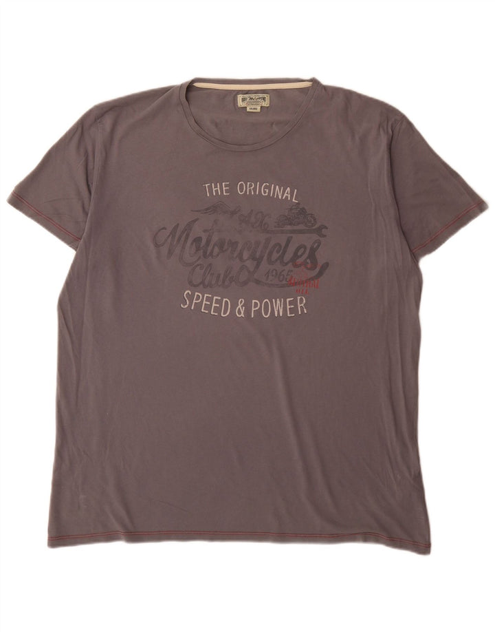 T-shirt grafica da uomo Marlboro Classics Top 2XL cotone grigio