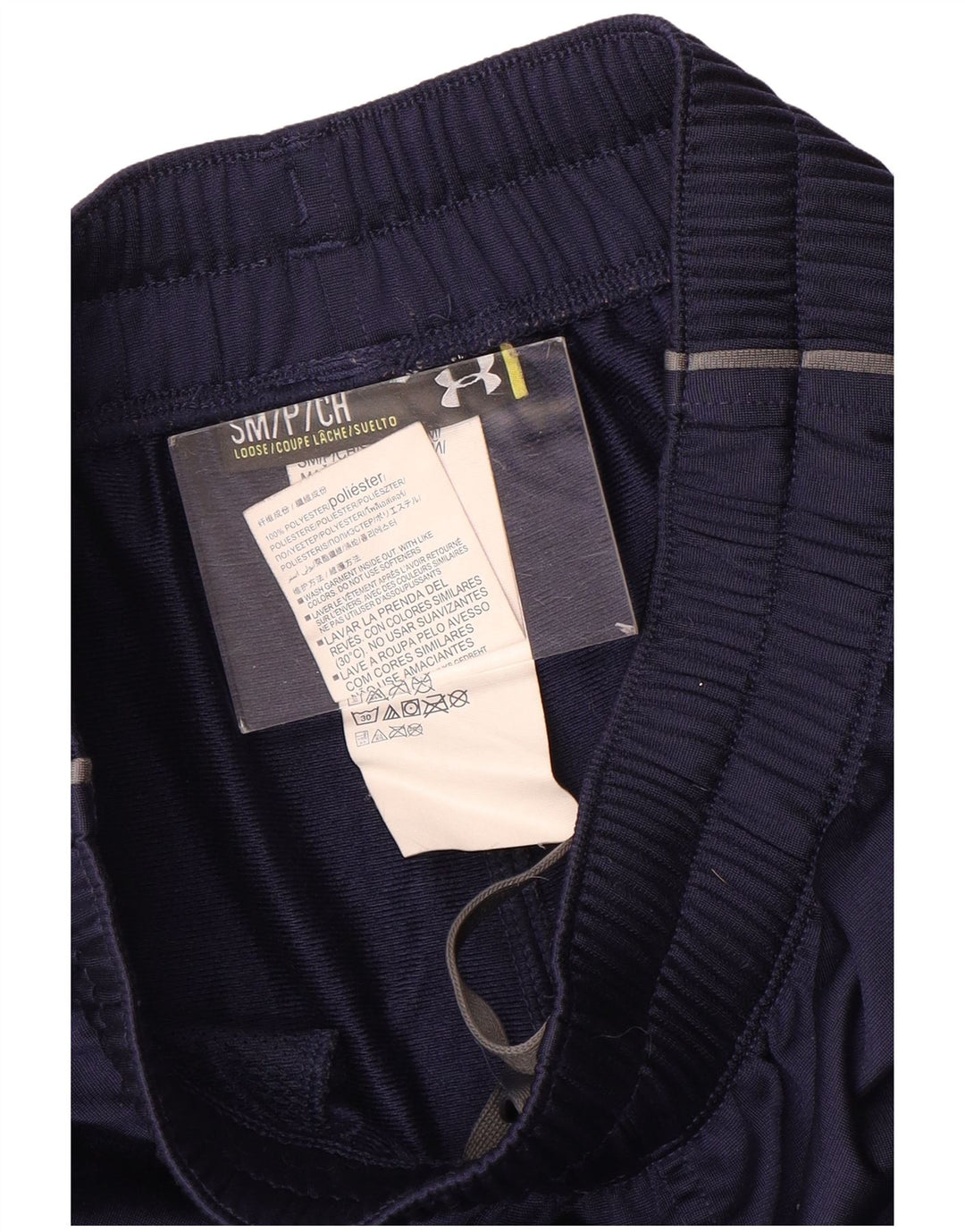 Pantaloni da tuta da uomo Under Armour Pantaloni da jogging piccoli in poliestere blu navy