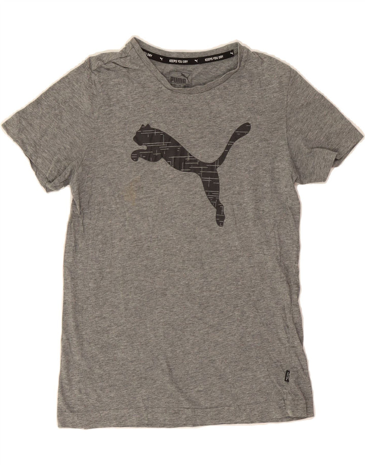 PUMA Girls Graphic T-Shirt Top 11-12 Years  Grey Vintage Puma and Second-Hand Puma from Messina Hembry 