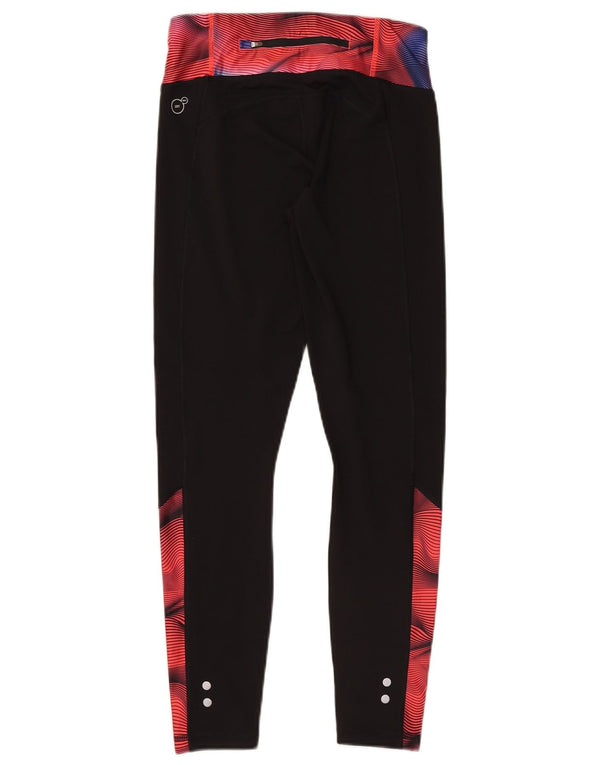 Leggings Puma da donna con motivo astratto UK 10 Small Black Colourblock