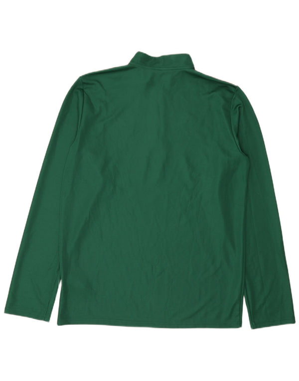 Adidas Uomo Aeroready Zip Neck Pullover Tuta Top Large Verde Poliestere
