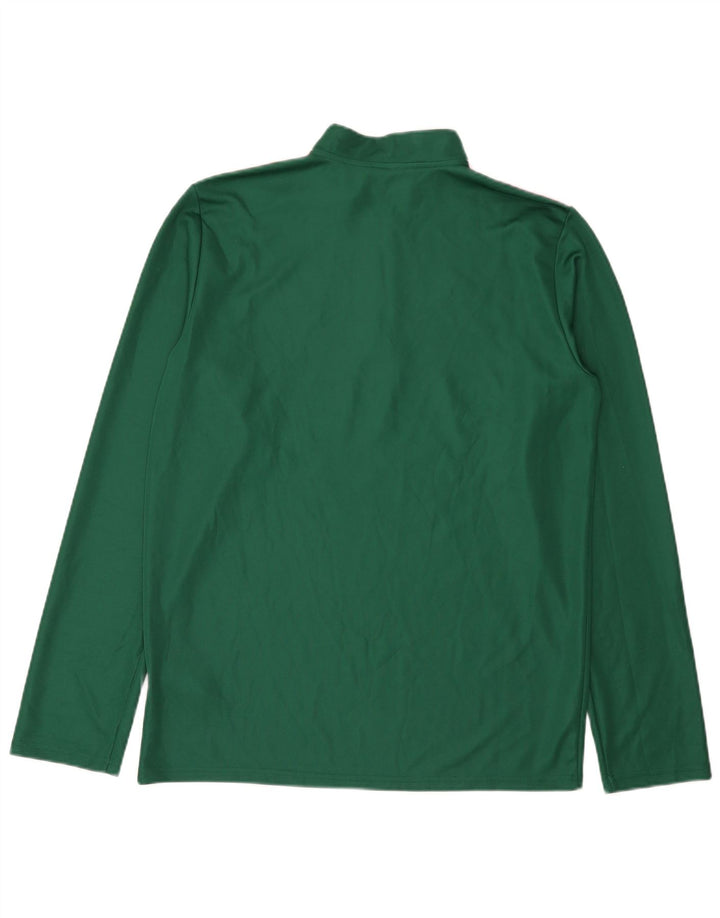 Adidas Uomo Aeroready Zip Neck Pullover Tuta Top Large Verde Poliestere