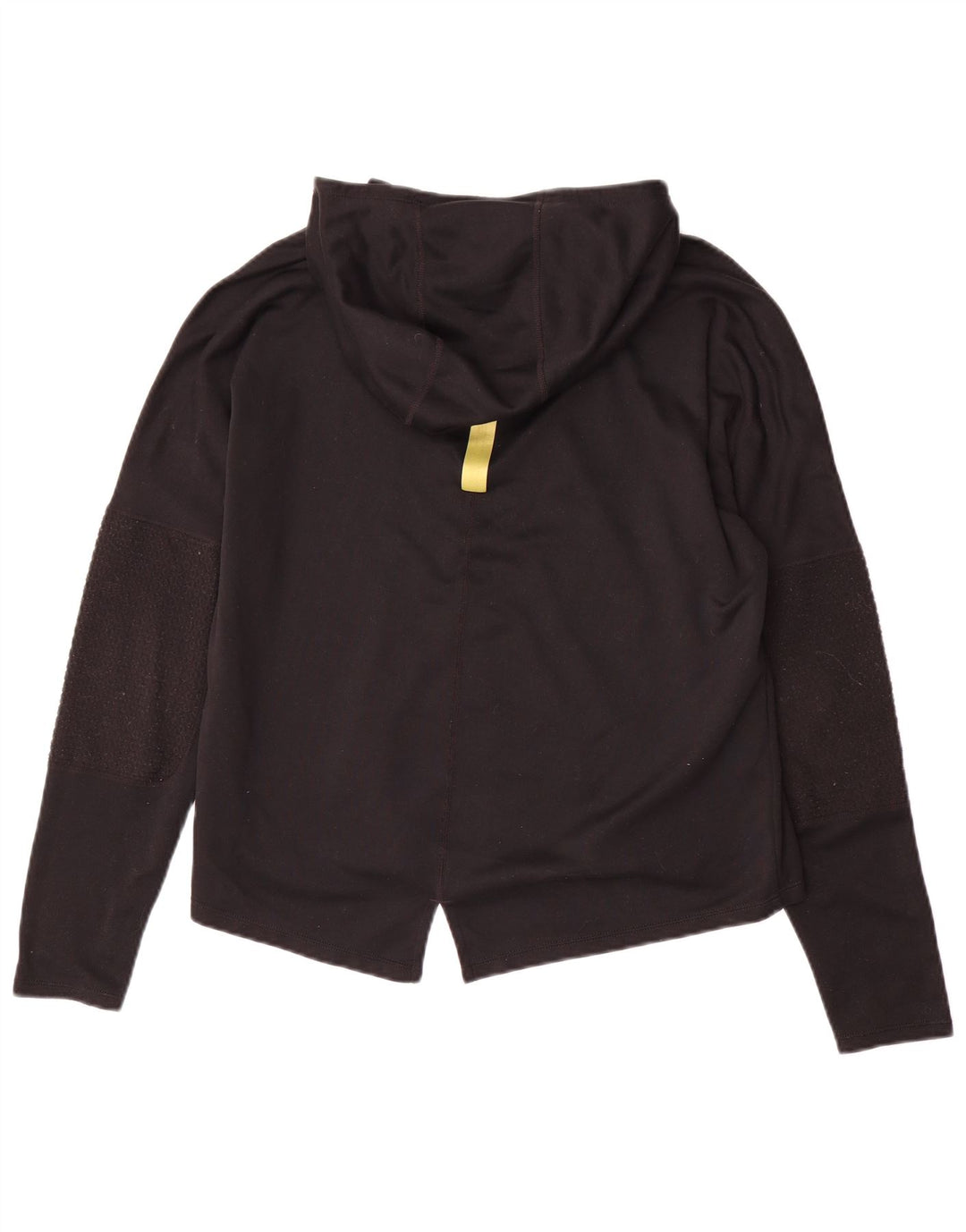 NIKE Top da corsa con grafica da donna a maniche lunghe UK 14 Medium Nero