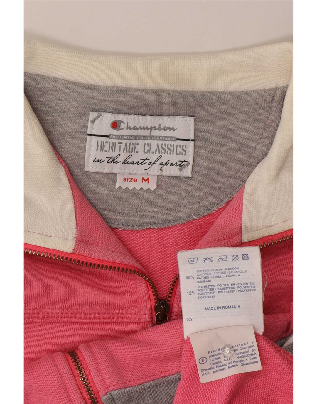 Giacca da tuta Champion Heritage Classics da donna UK 14 Rosa medio