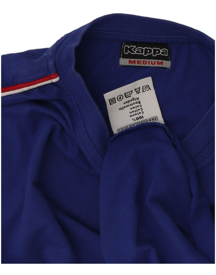 Top Kappa Uomo Manica Lunga Cotone Blu Medio