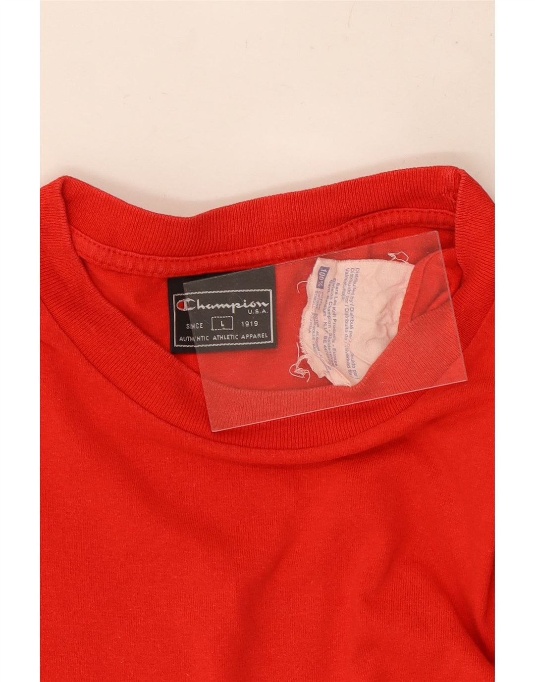 CHAMPION T-shirt da uomo Top grande in cotone rosso
